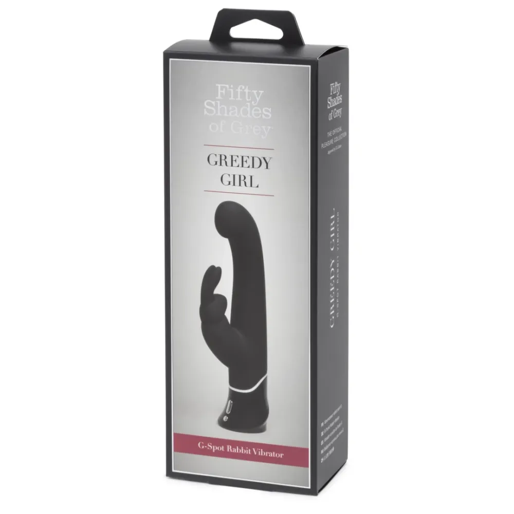 Rabbit vibrátor Fifty Shades of Grey Greedy Girl, silikonový, černý - obrázek 8