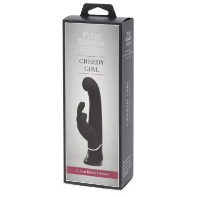 Rabbit vibrátor Fifty Shades of Grey Greedy Girl, silikonový, černý - obrázek 8