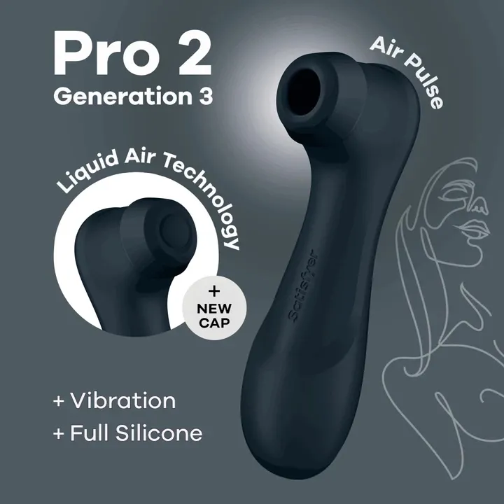 Tlakový stimulátor klitorisu Satisfyer Pro 2 Generation 3 s aplikací, černý - obrázek 7