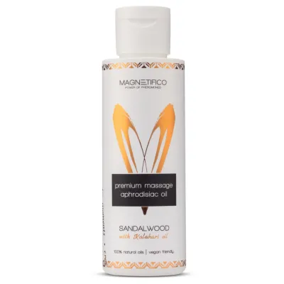 Masážní olej Magnetifico Sandalwood Premium, santalové dřevo, veganský, 100 ml - obrázek 2