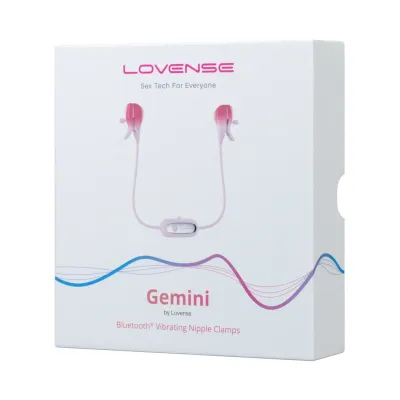 Vibrační svorky na bradavky Lovense Gemini ovládané aplikací, černé - obrázek 6