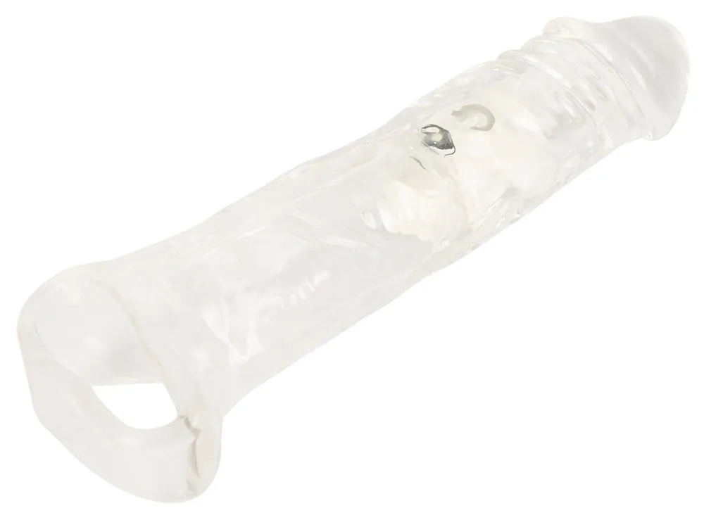 Crystal Clear RC vibrační prodlužovací návlek na penis 22 cm průhledný - obrázek 5
