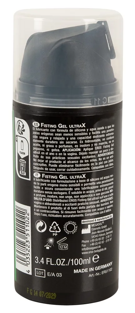 Lubrikační gel na fisting EROS Fisting Gel UltraX, 100 ml - obrázek 4