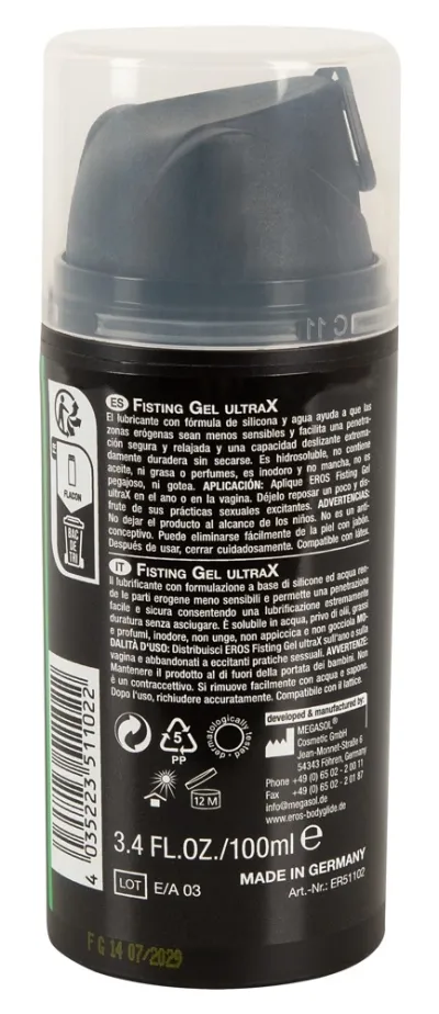 Lubrikační gel na fisting EROS Fisting Gel UltraX, 100 ml - obrázek 4