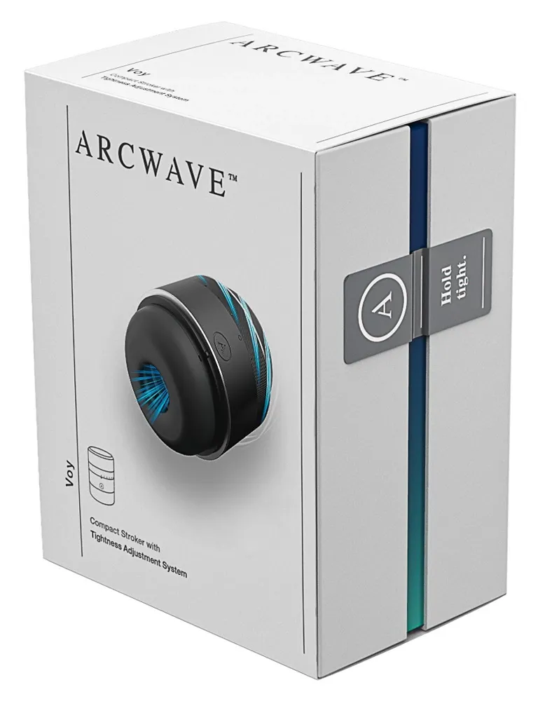 Masturbátor Arcwave Voy s nastavitelným tlakem, černý, s lubrikačním gelem 10 ml