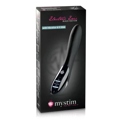 Vibrátor s elektrostimulací Mystim Electric Eric, silikon, černý, 27 cm - obrázek 2
