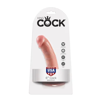 Realistické dildo King Cock s přísavkou, 15,2 cm, tělové - obrázek 4