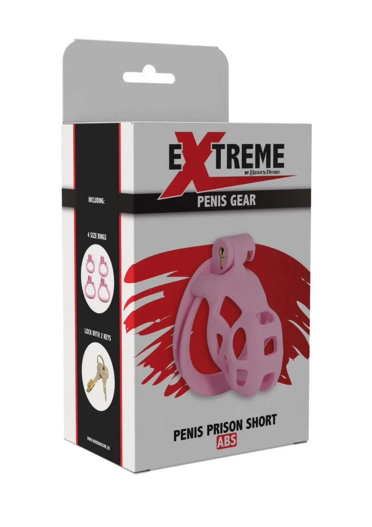 Klec cudnosti Hidden Desire Extreme Penis Prison Short, ABS plast, černá - obrázek 3