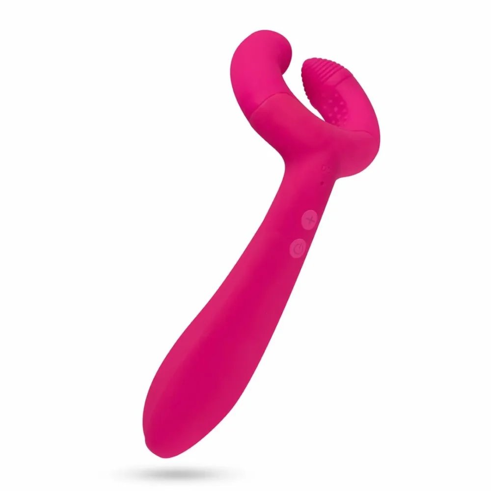 Oboustranný vibrátor pro páry EasyToys s kroužkem, voděodolný, nabíjecí, černý - obrázek 7