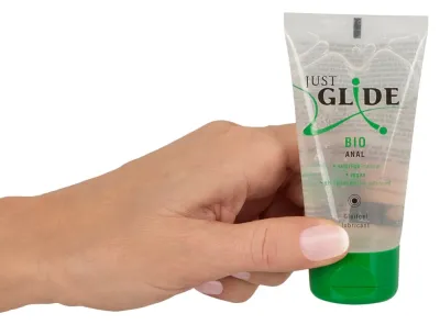 Anální lubrikační gel Just Glide Bio Anal na vodní bázi, veganský, 50 ml - obrázek 3