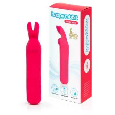 Nabíjecí minivibrátor Happy Rabbit s ouškami, 12 režimů, růžový - obrázek 3
