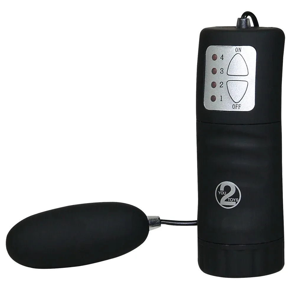 You2Toys Velvet Black Bullet vibrační vajíčko s kabelovým ovladačem 6 cm - obrázek 3