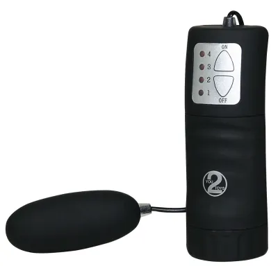 You2Toys Velvet Black Bullet vibrační vajíčko s kabelovým ovladačem 6 cm - obrázek 3