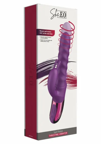 Rabbit vibrátor She.E.O Swirl, fialový - obrázek 3