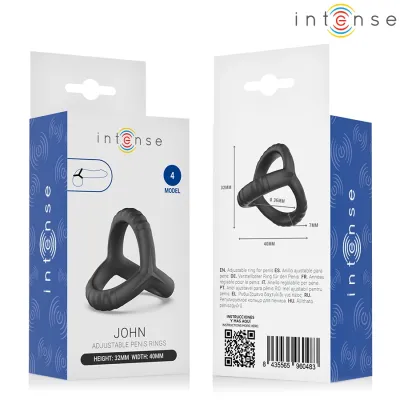 Nastavitelný trojitý erekční kroužek INTENSE John, model 4 - obrázek 5