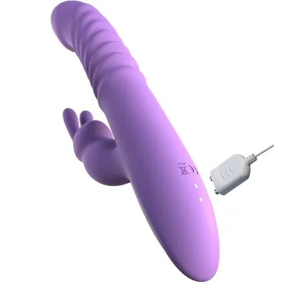 Přirážecí rabbit vibrátor Fantasy For Her s ohřevem, fialový - obrázek 4