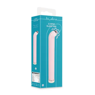 Skleněný stimulátor bodu G Loveline Glass G-Spot Vibe, zahnutý, růžový, 18 cm - obrázek 2