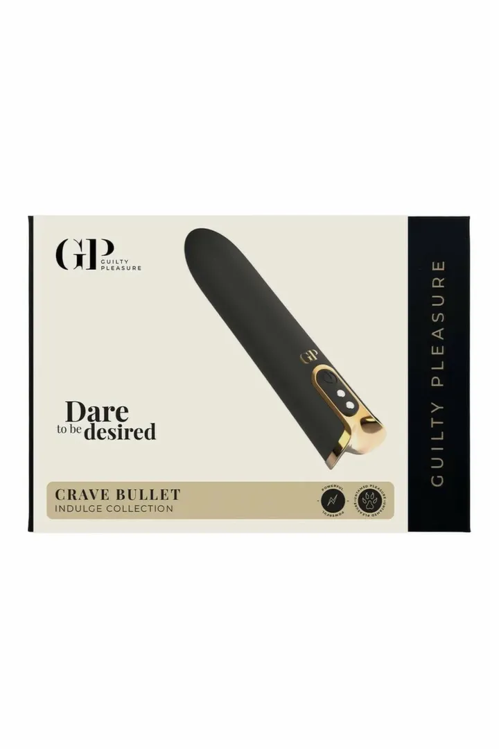 Minivibrátor Guilty Pleasure Crave Bullet, nabíjecí, vodotěsný, zlatý