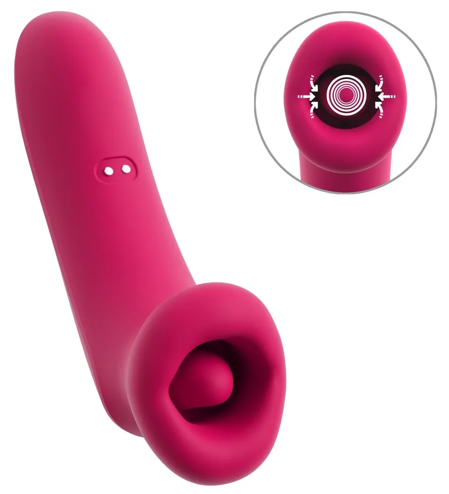 Tlakový stimulátor klitorisu s vibračním jazýčkem You2Toys Oral Fun, 14,5 cm - obrázek 2