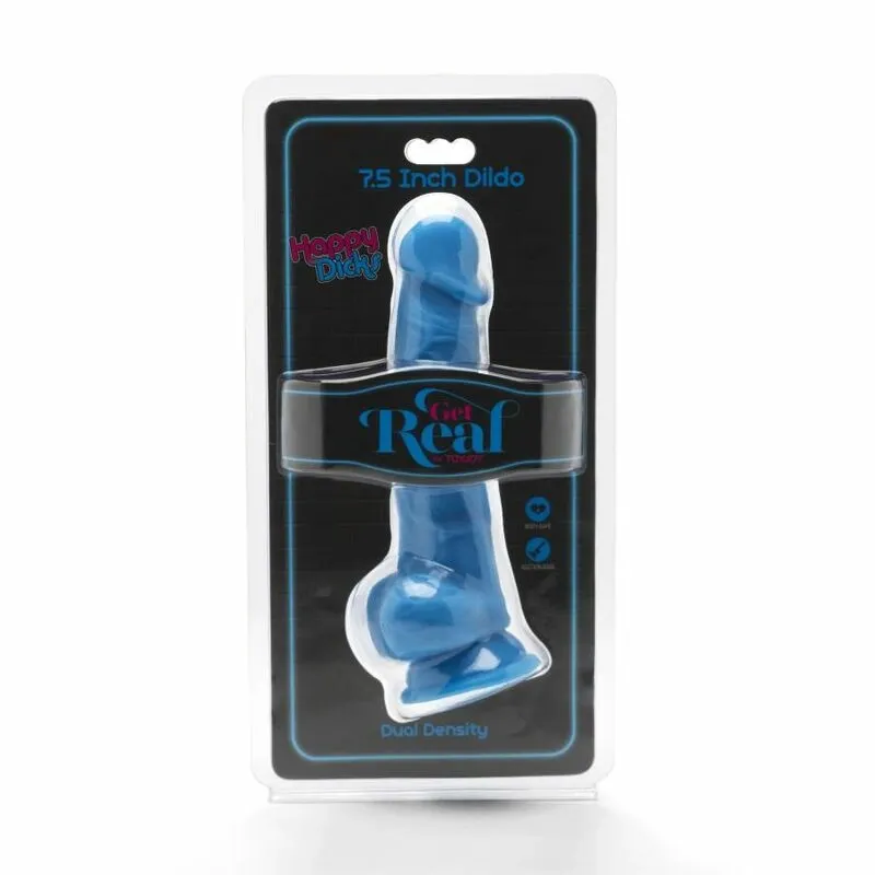 Dildo Get Real Happy Dicks s varlaty a přísavkou, 19 cm, modré - obrázek 2
