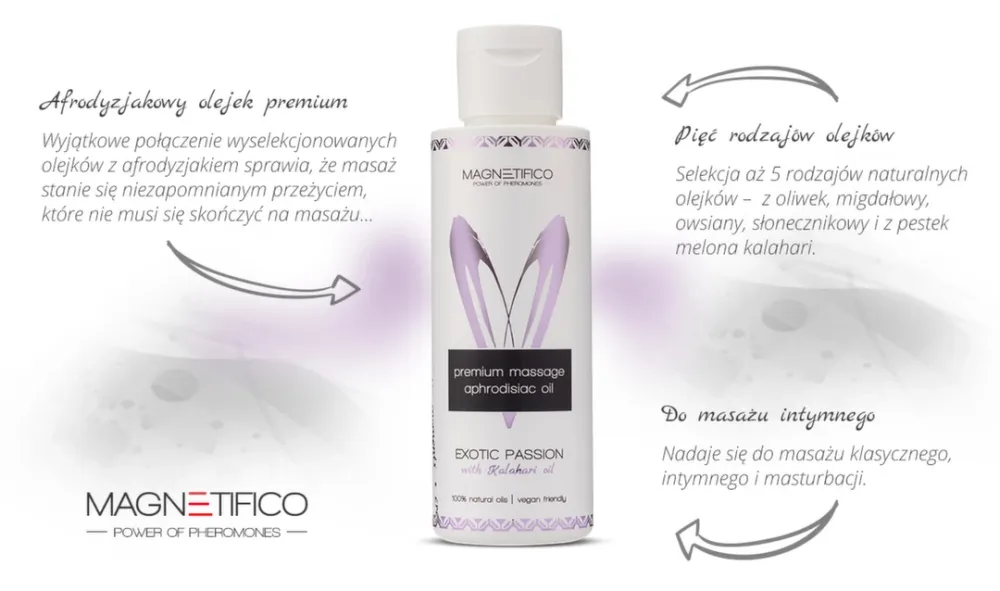 Masážní olej Magnetifico Exotic Passion z rostlinných olejů, 100 ml - obrázek 3