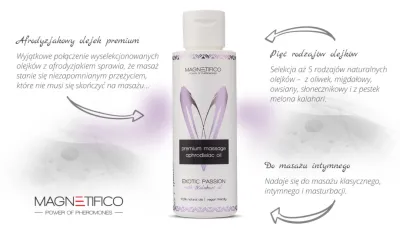 Masážní olej Magnetifico Exotic Passion z rostlinných olejů, 100 ml - obrázek 3