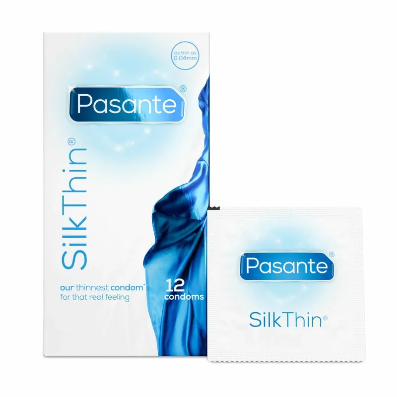Ultratenké kondomy Pasante Silk Thin, 53 mm, 12 ks - obrázek 3