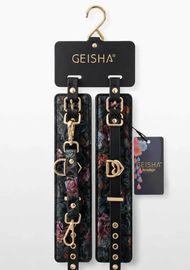 Pouta na kotníky GEISHA Floral Jacquard, veganská kůže, saténová podšívka, černá - obrázek 9