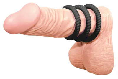 Sada erekčních kroužků You2Toys Lust, 3 velikosti, silikon, černá - obrázek 6