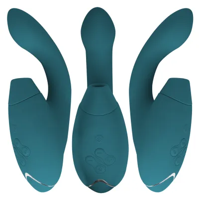 Rabbit vibrátor s tlakovým stimulátorem klitorisu Womanizer Duo 2, petrolejově modrý - obrázek 7
