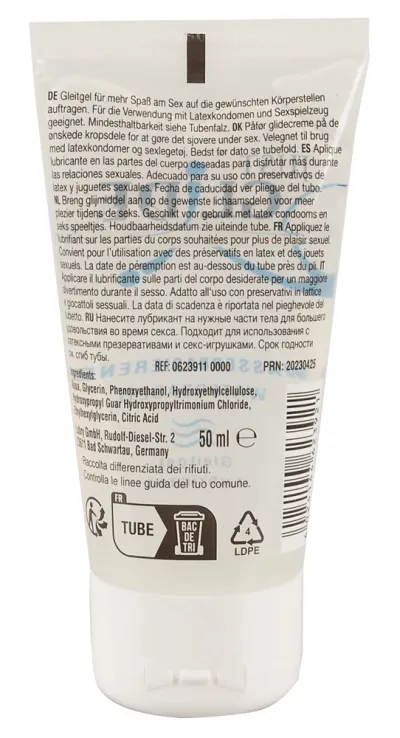 Lubrikační gel na vodní bázi Just Glide, 50 ml - obrázek 2