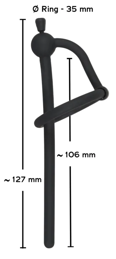 Silikonový dilatátor do močové trubice You2Toys s odnímatelnou zátkou, černý, 12,7 cm - obrázek 7