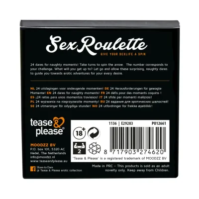 Tease & Please Sex Roulette Naughty Play erotická hra pro páry, anglická verze - obrázek 4