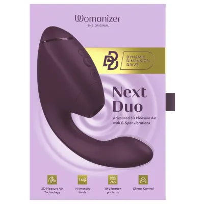 Rabbit vibrátor s tlakovým stimulátorem klitorisu Womanizer Duo Next, tmavě fialový - obrázek 20