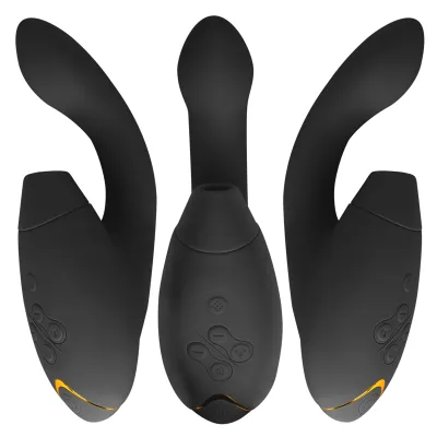 Rabbit vibrátor s tlakovým stimulátorem klitorisu Womanizer Duo 2, černý - obrázek 2