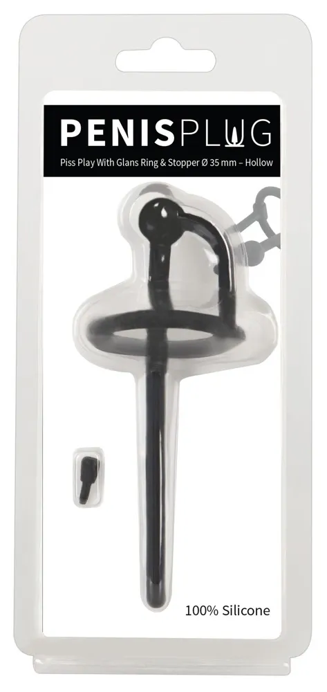 Silikonový dilatátor do močové trubice You2Toys s odnímatelnou zátkou, černý, 12,7 cm