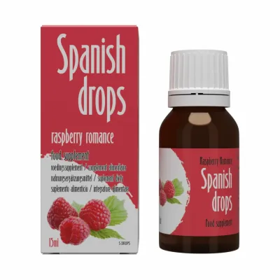 Afrodiziakální kapky Cobeco Spanish Drops Raspberry Romance, malina, 15 ml