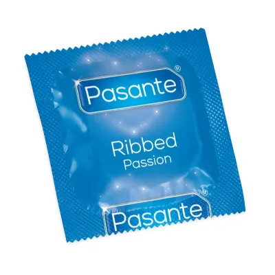 Kondomy Pasante Ribbed Passion s vroubky a výstupky, 12 ks - obrázek 3