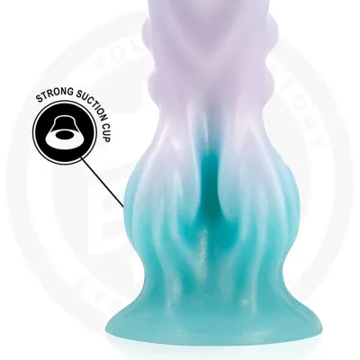 Silikonové dildo EPIC Lunara Cosmic Light, 20 cm, modrozlaté - obrázek 8