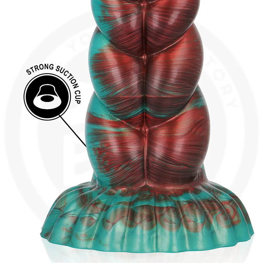 Silikonové dildo EPIC Zirion Aridfire, 20,6 cm, červenooranžové - obrázek 5