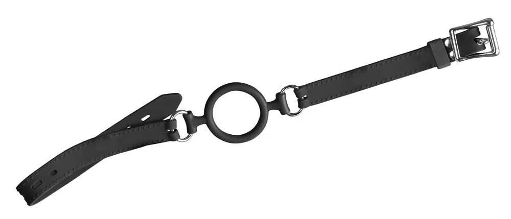 Roubík s kroužkem You2Toys ze silikonu, nastavitelný, černý, průměr 5 cm - obrázek 2