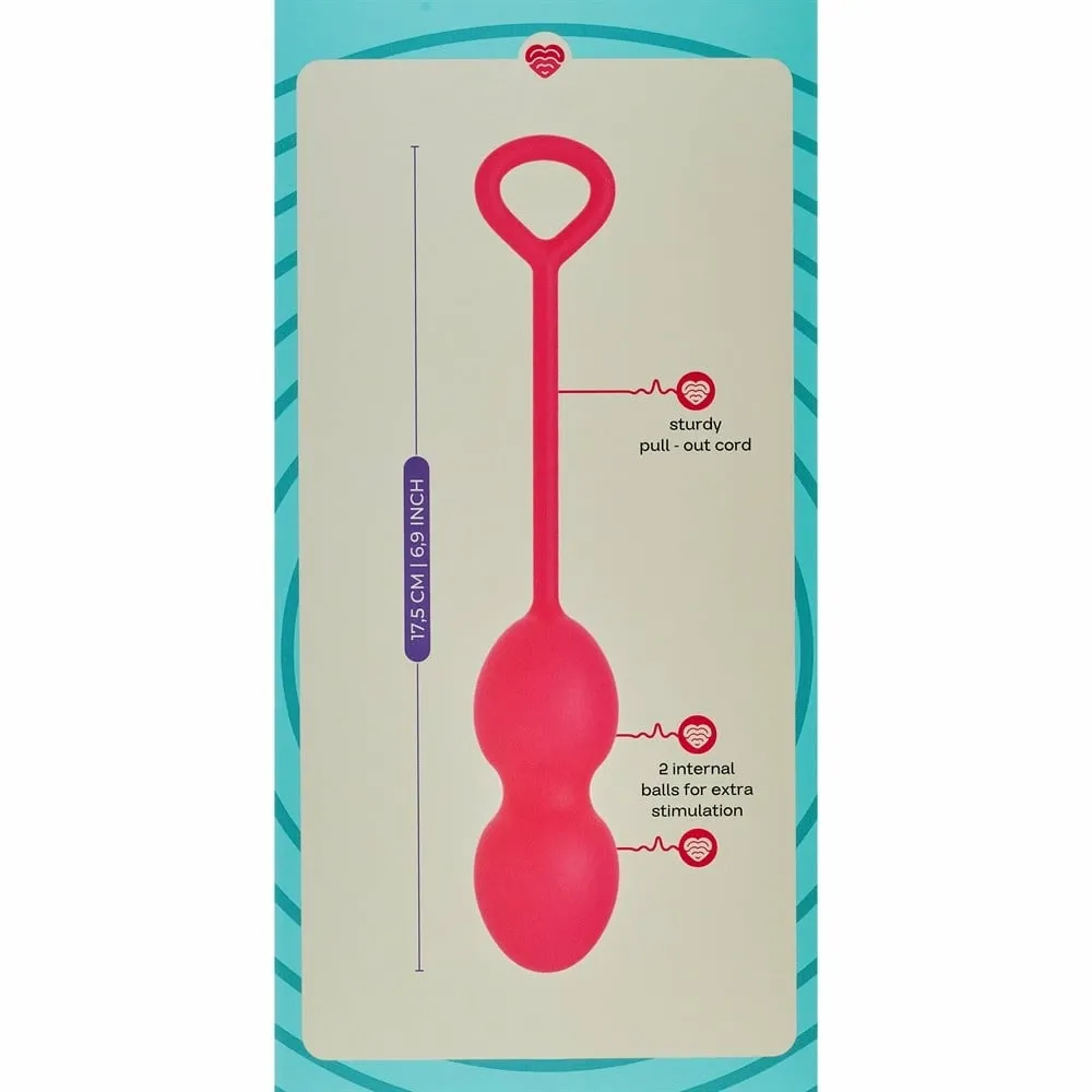 Venušiny kuličky Love Signal Playful Drops, dvojité, silikon, růžové - obrázek 5