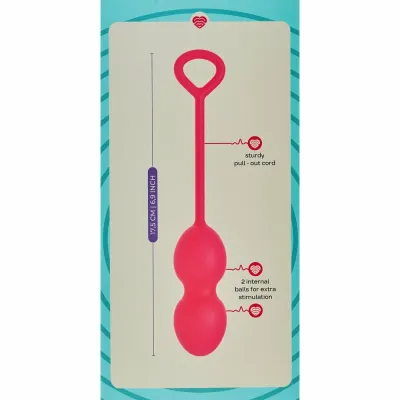 Venušiny kuličky Love Signal Playful Drops, dvojité, silikon, růžové - obrázek 5