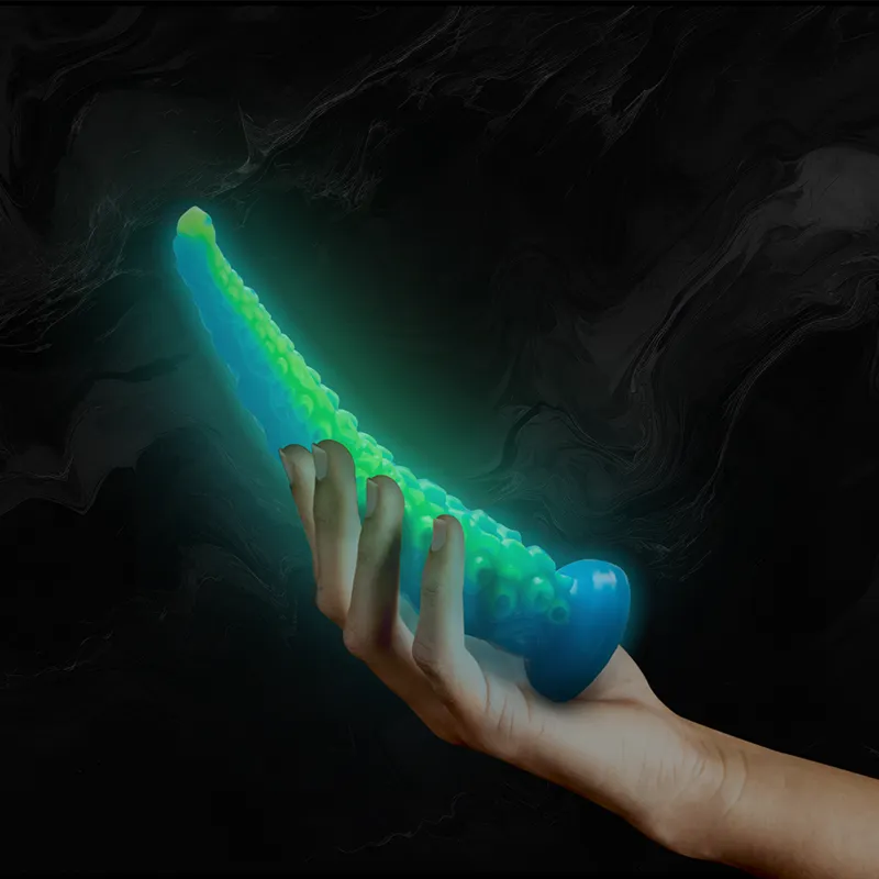 Silikonové dildo chapadlo EPIC Scylla, fluorescenční, malé, 25 cm - obrázek 3