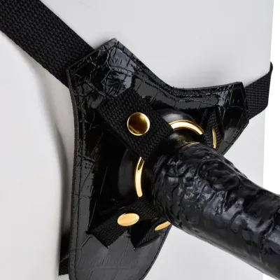 Strap-on Fetish Fantasy Gold Designer, postroj s odnímatelným dildem - obrázek 5