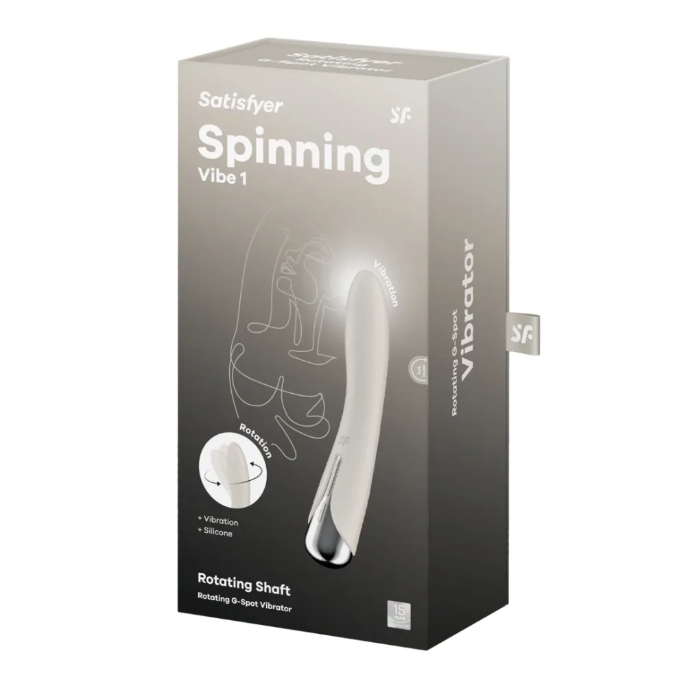 Rotační vibrátor na bod G Satisfyer Spinning Vibe 1, béžový - obrázek 2