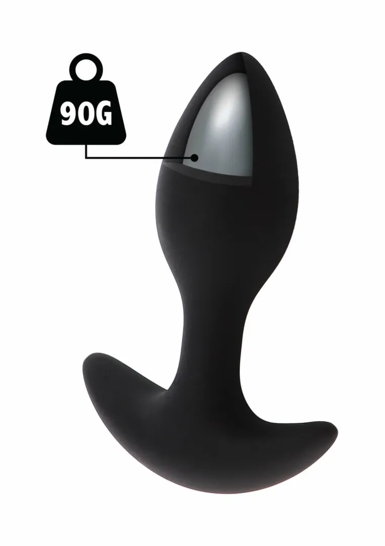 Zatížený anální kolík Hidden Desire Extreme 90 g, tekutý silikon, černý