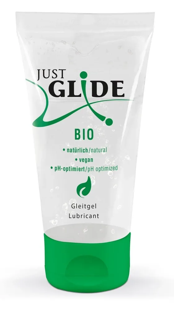 Bio lubrikační gel Just Glide Bio na vodní bázi, veganský, 50 ml