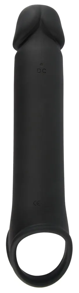 Vibrační prodlužovací návlek na penis Rebel RC, o 8 cm, dálkové ovládání, černý - obrázek 4