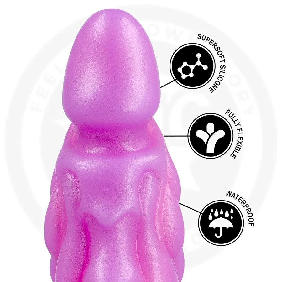 Silikonové dildo EPIC Galatea Lunar Glow, 18,5 cm, stříbrné - obrázek 4